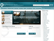 Tablet Screenshot of findapersonalinjuryattorney.com